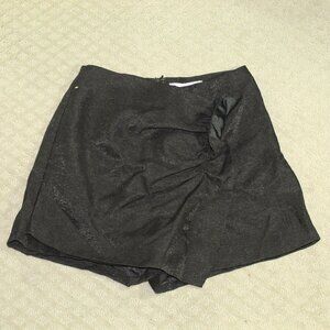 Pants Store Women's Small Dressy Shimmery Black Ruched/Ruffle Shorts